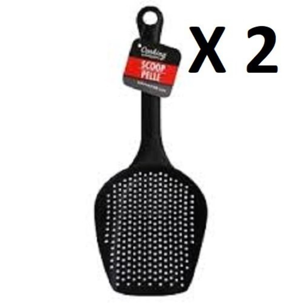 Cooking Concepts Plastic Kitchen Colander Scoop (2) with Strainer Holes